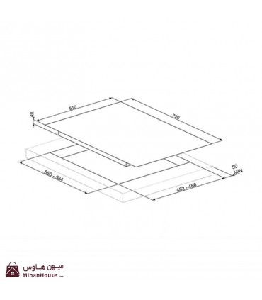 اجاق گاز صفحه ای اسمگ مدل PV175N-1