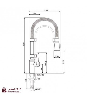 شیر ظرفشویی SMEG مدل MIDR7O-2