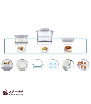 بخارپز 5 لیتری 900 وات فیلیپس مدل HD9115/01